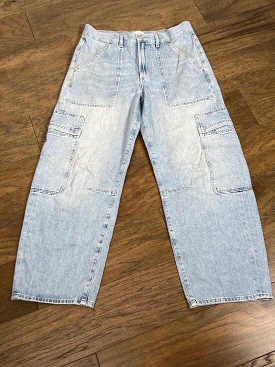 Citizens Of Humanity Denim - CITIZENS OF HUMANITY Marcelle Low Slung Easy Cargo Jeans in Cloud Nine Sz 28 EUC